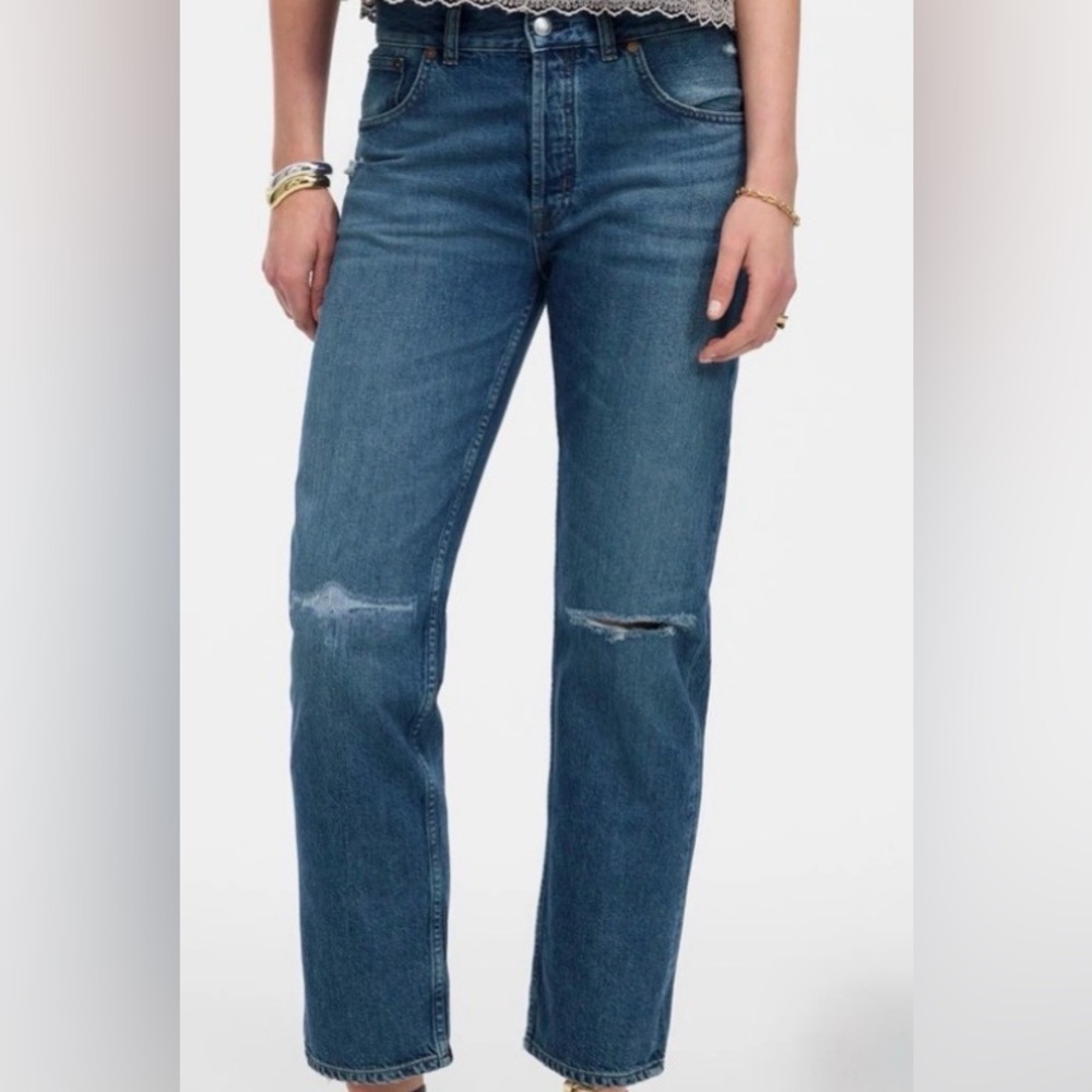 NWT Madewell The Dean Easy Ankle Straight Leg Jeans.